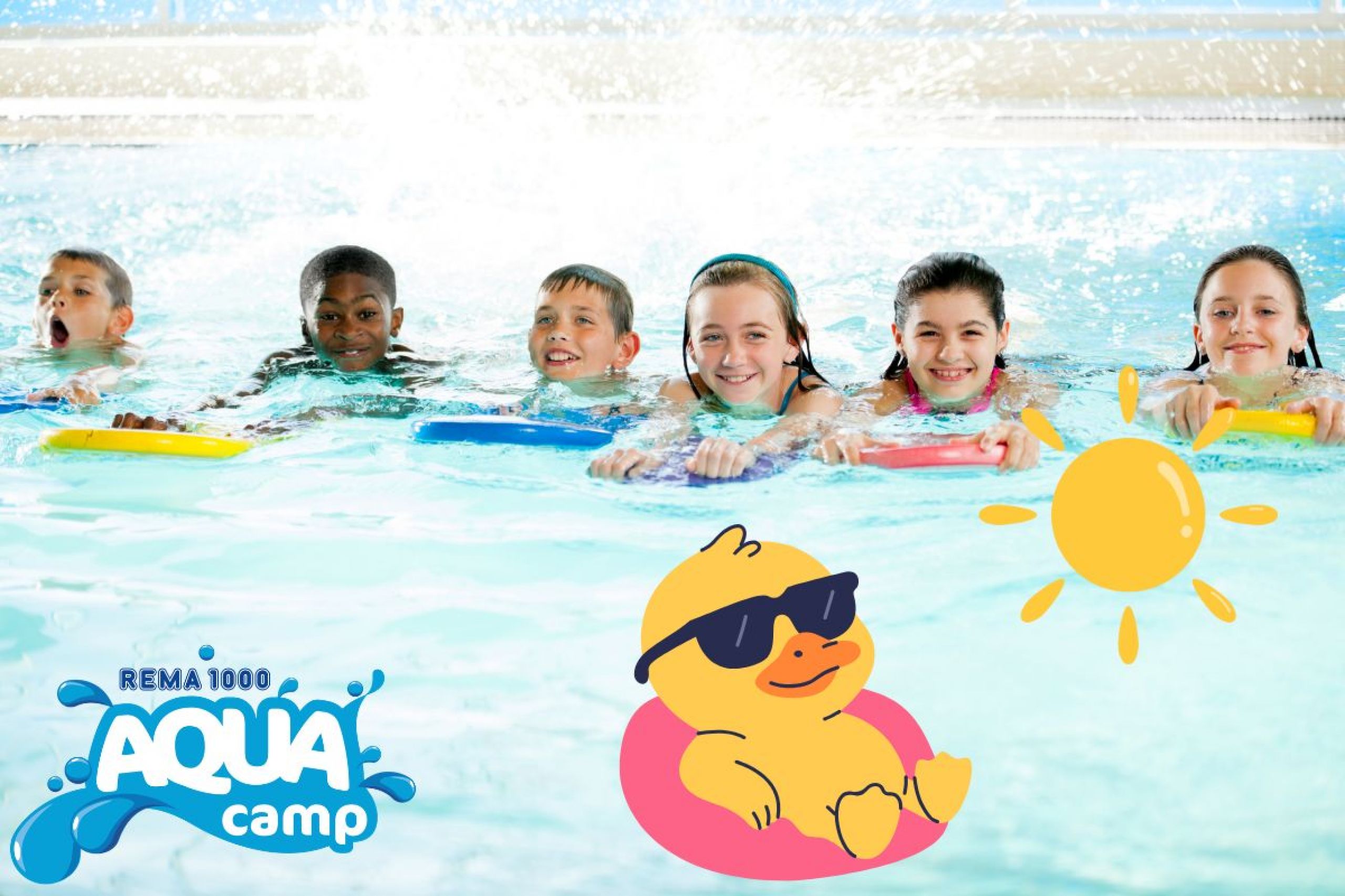 Sommer AquaCamp – børn i svømmehallen